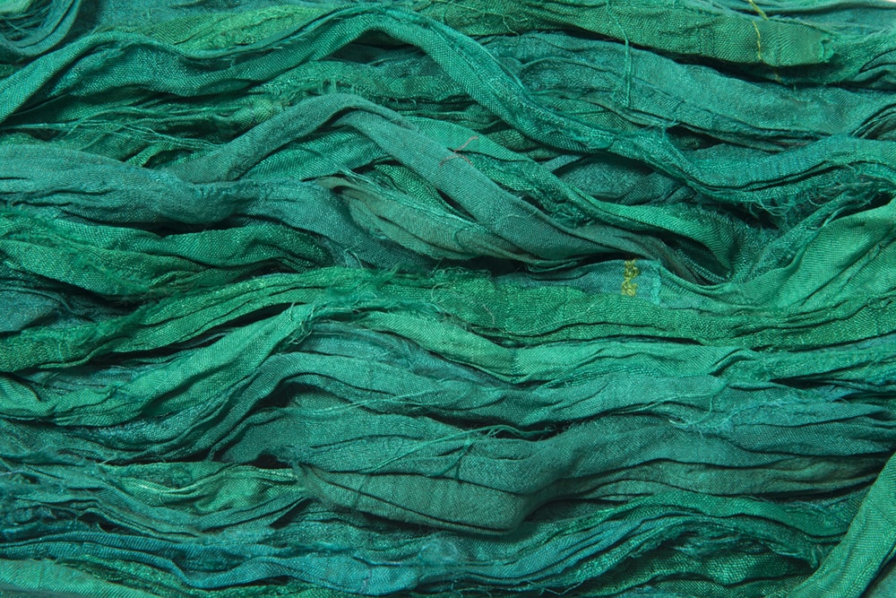 Emerald sari silk ribbon