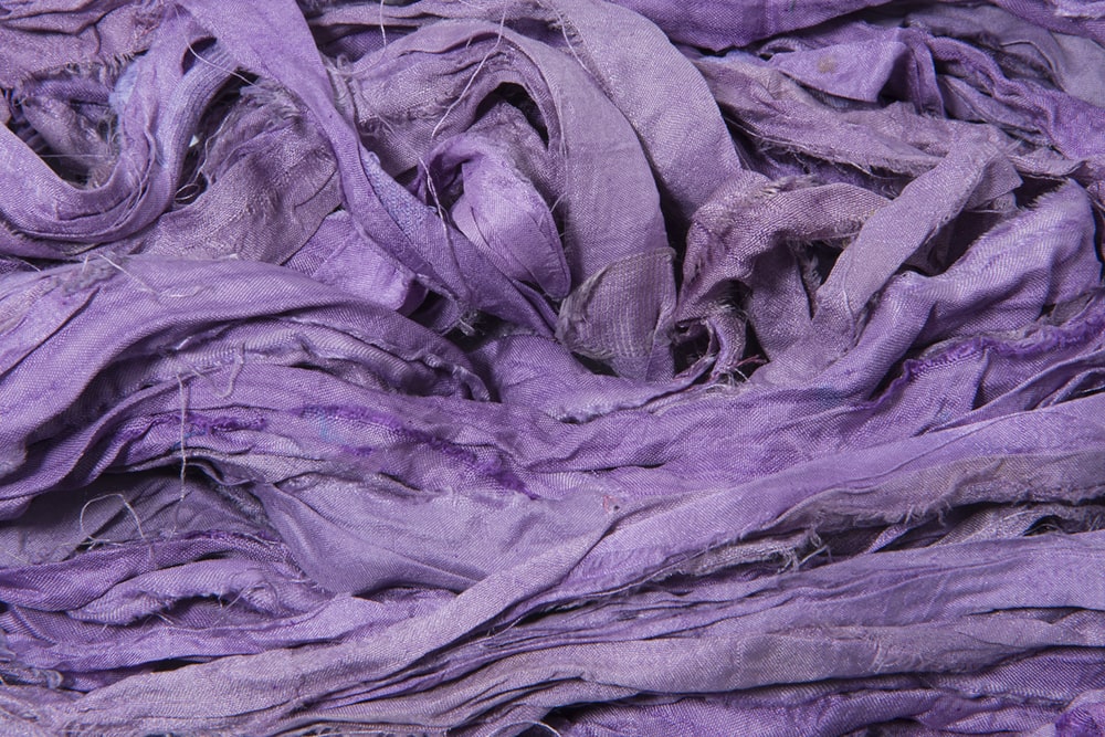 Lilac sari silk ribbon