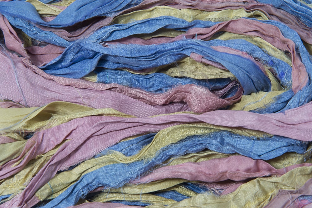 Pastel Multicolor sari silk ribbon