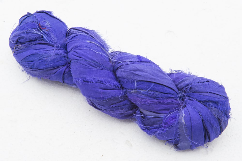 Pop Blue sari silk ribbon