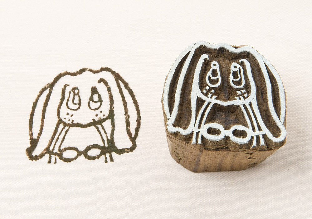 Bunny, Indian wood stamp