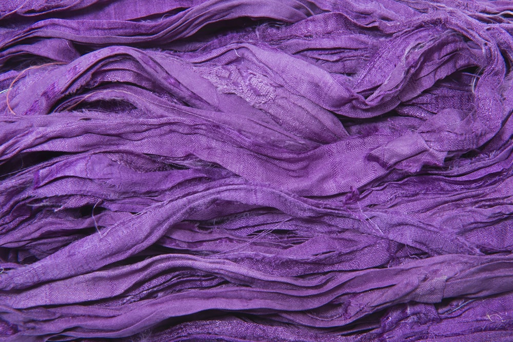 Purple sari silk ribbon