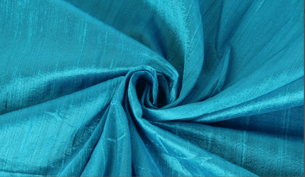 light turquoise dupion silk fabric 