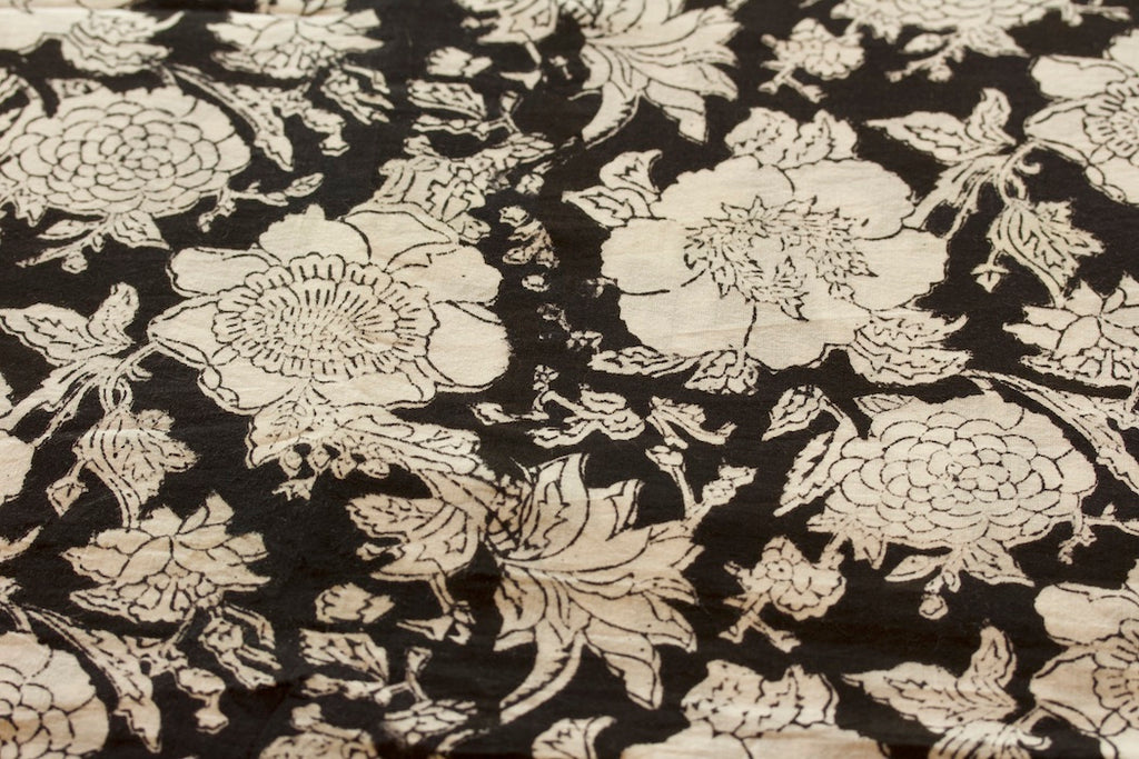 Hand block printed fabric