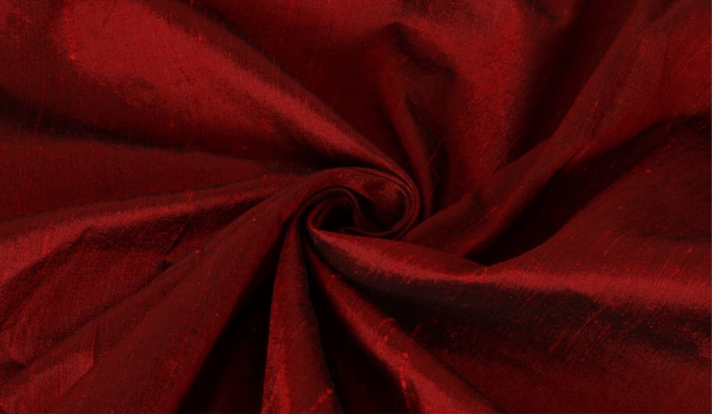 red dupion silk fabric