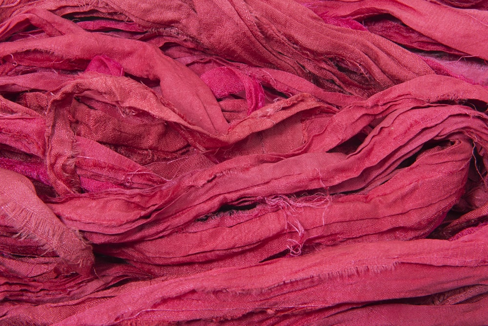Pop Red sari silk ribbon