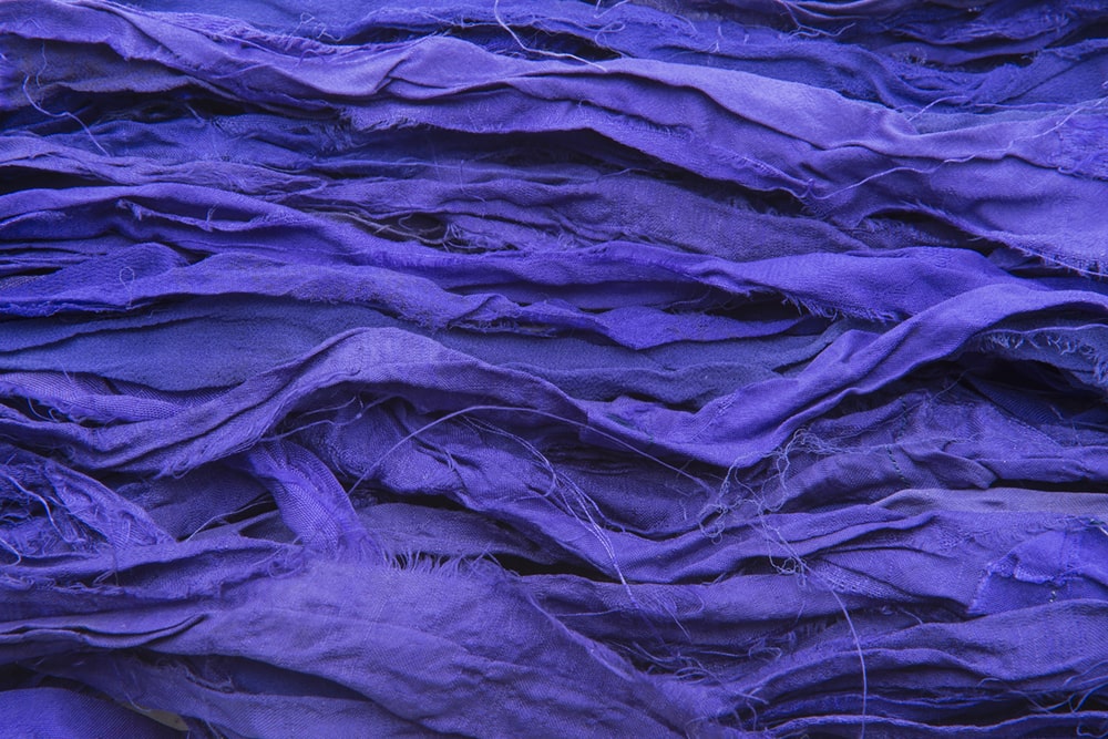 Pop Blue sari silk ribbon