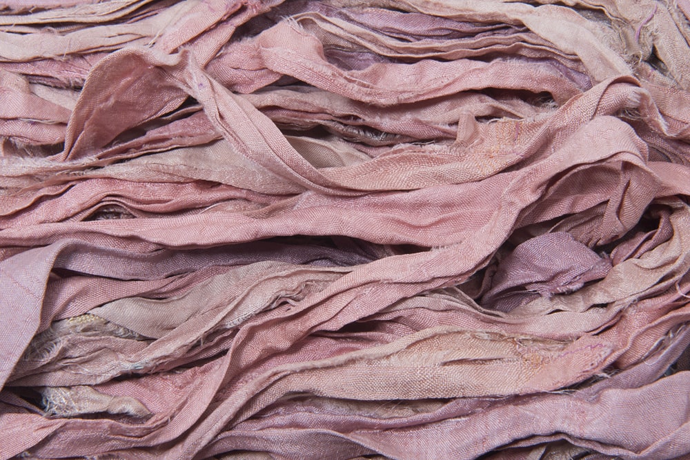 Old Rose sari silk ribbon