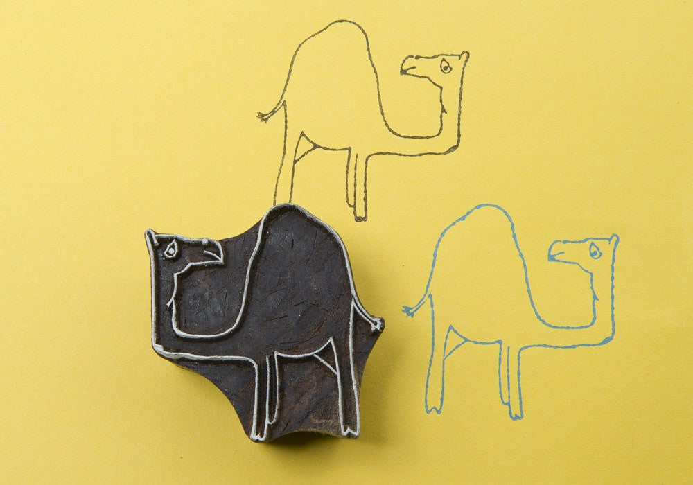 Camel wooden printing block
