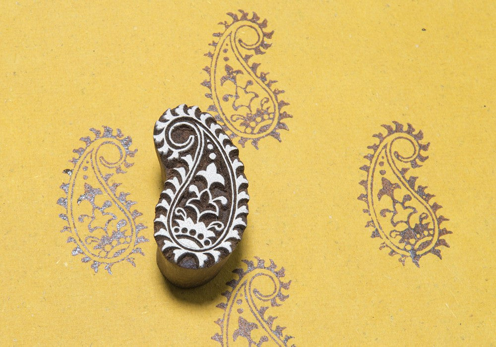 Art Paisley hand carved Indian printing block