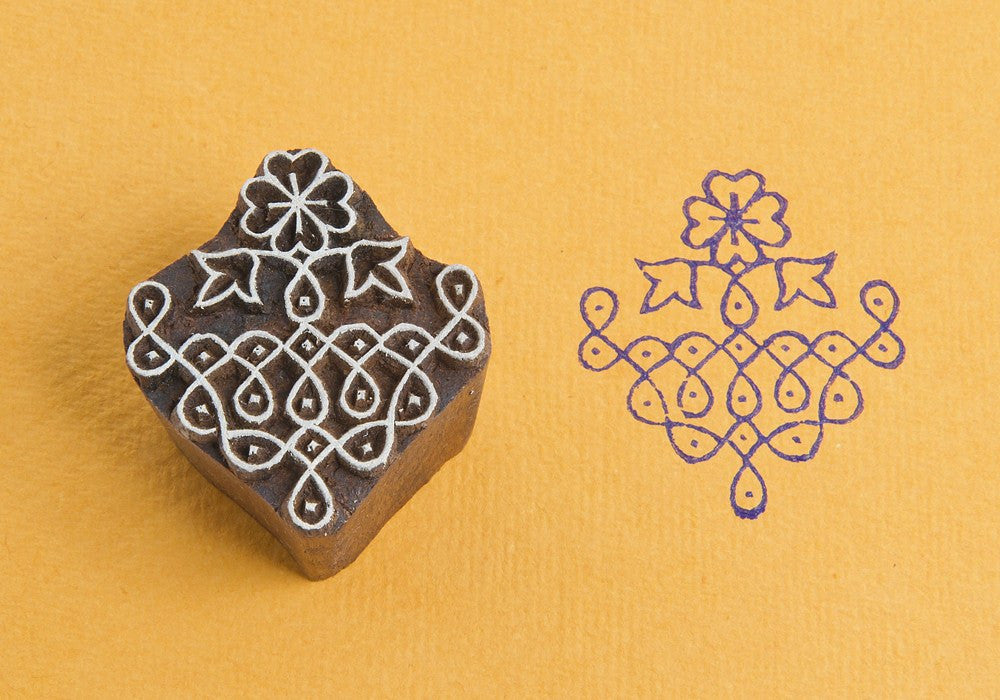 hand carved wooden printing blocks