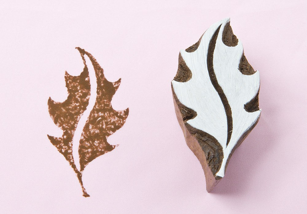 Autumn Leaf, hanAspen Leaf T1 wooden printing block